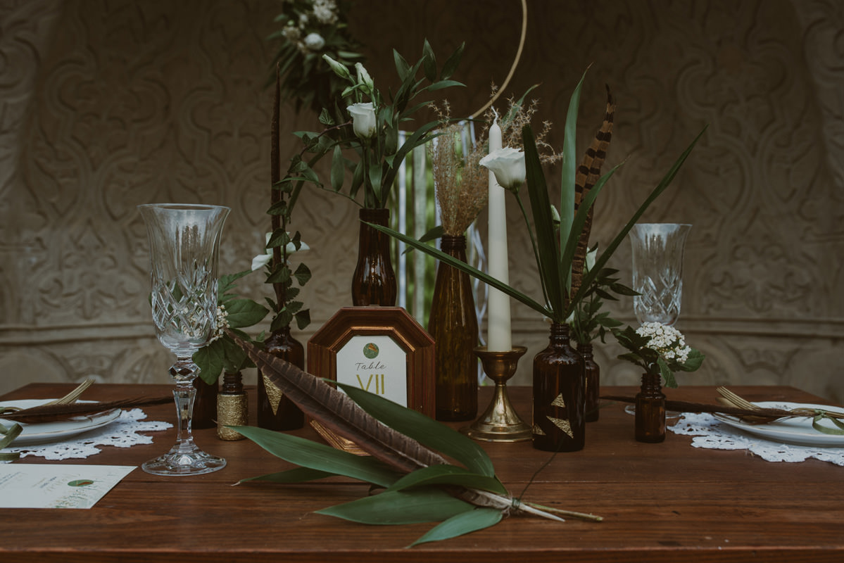 Vintage boho chic wedding in abandoned neoislamic villa Rafut